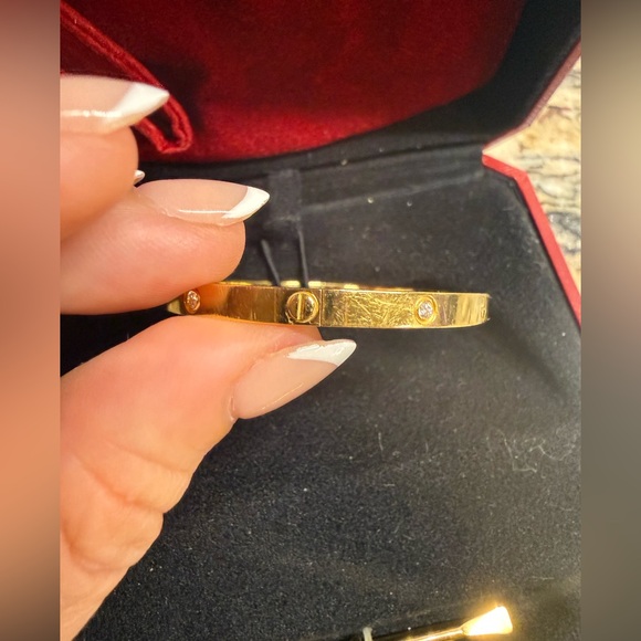 Cartier love Yellow Gold 6 Diamond Bracelet - Picture 9 of 9